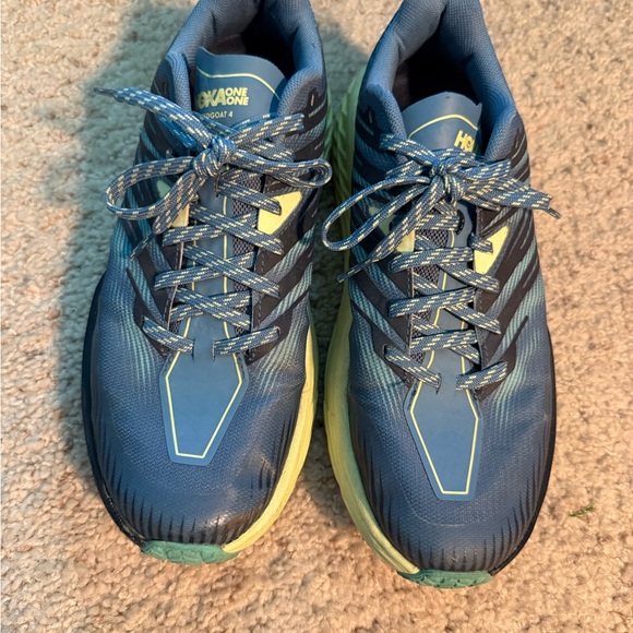 Hoka Women's Shoes in Blue and Yellow - Picture 2 of 3